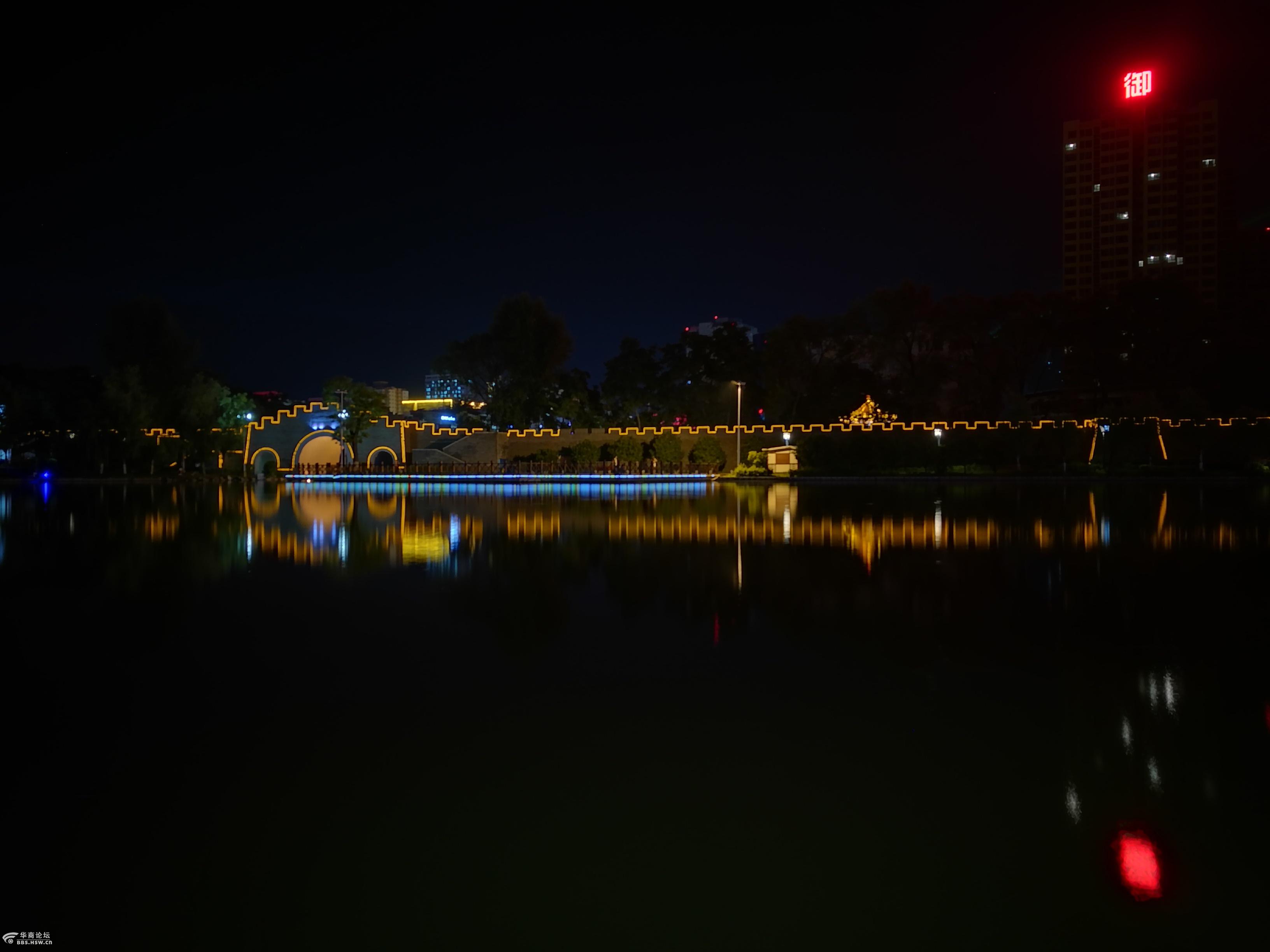 商州莲湖公园美丽夜景