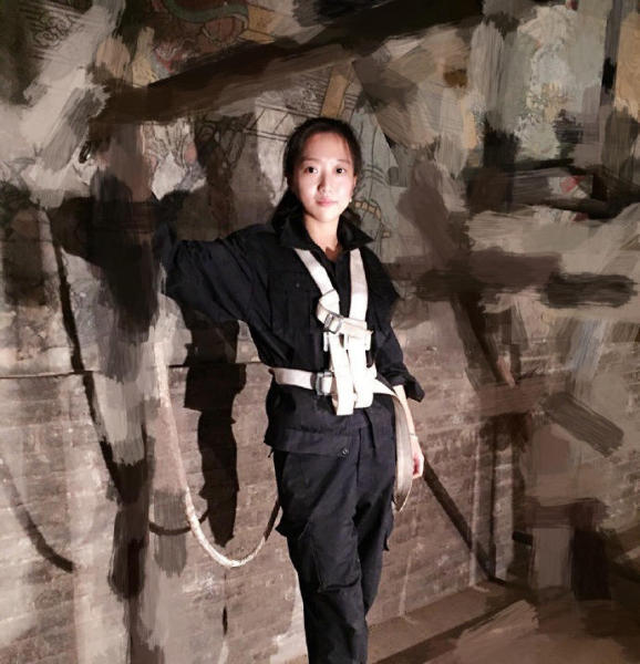 女文物修复员山西古刹修壁画两年|美女|壁画-天