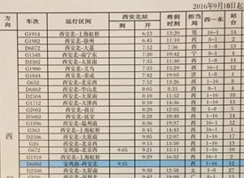 高铁出行必备!新版西安北站列车时刻表抢鲜看