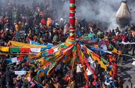 西藏拉萨大昭寺迎藏历新年