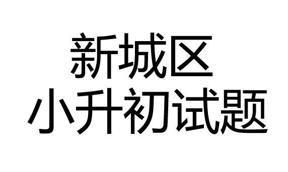 西安新城区528小升初综合测评试题