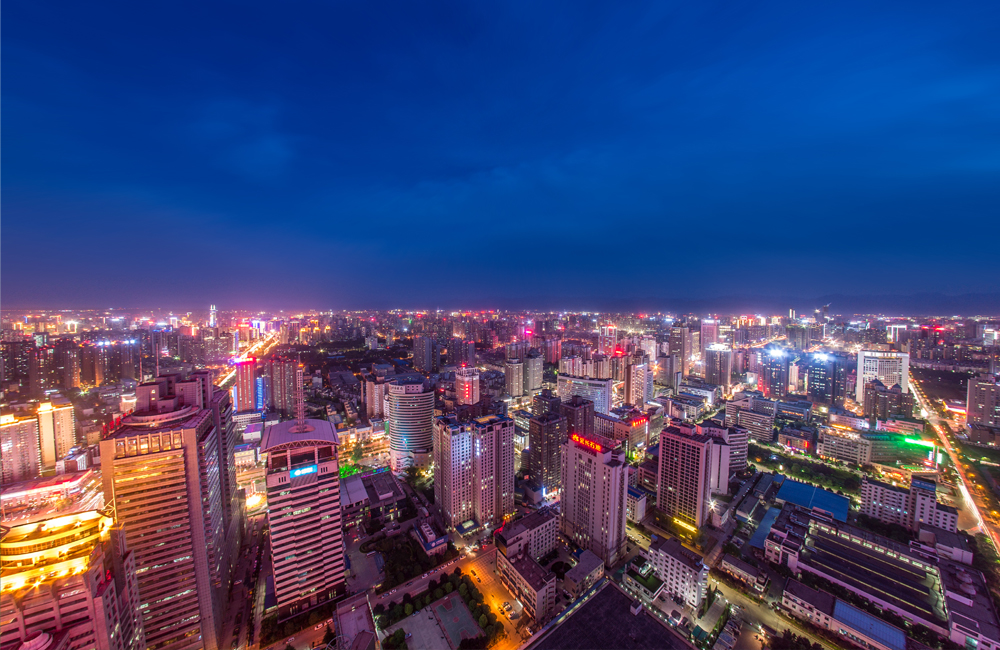 鸟瞰高新区夜景