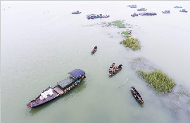 最大淡水湖鄱阳湖水面增加