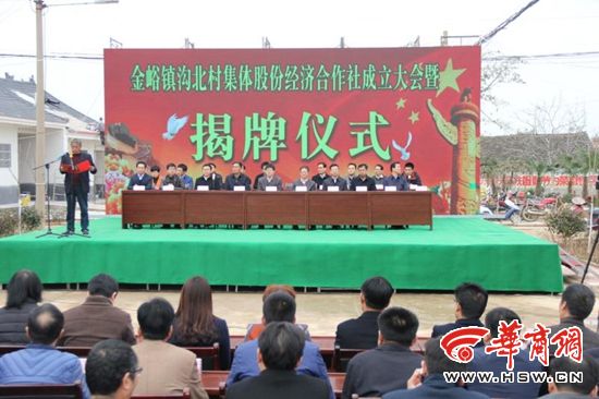 合阳首家集体股份经济合作社在沟北村正式挂牌