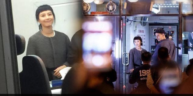发型亮了！高圆圆香港拍戏 萌萌齐头帘惹人爱