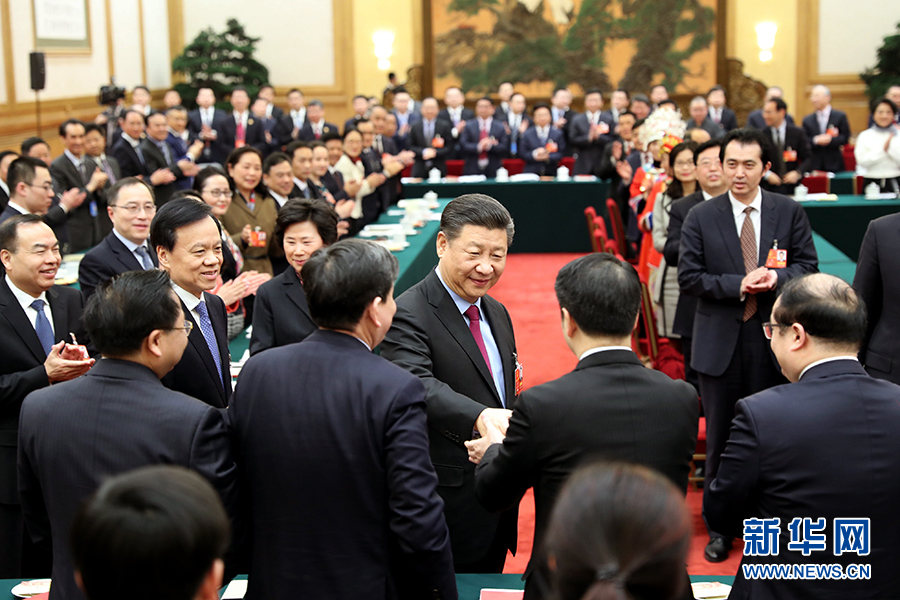 3月10日，中共中央总书记、国家主席、中央军委主席习近平参加十三届全国人大一次会议重庆代表团的审议。 新华社记者 谢环驰 摄