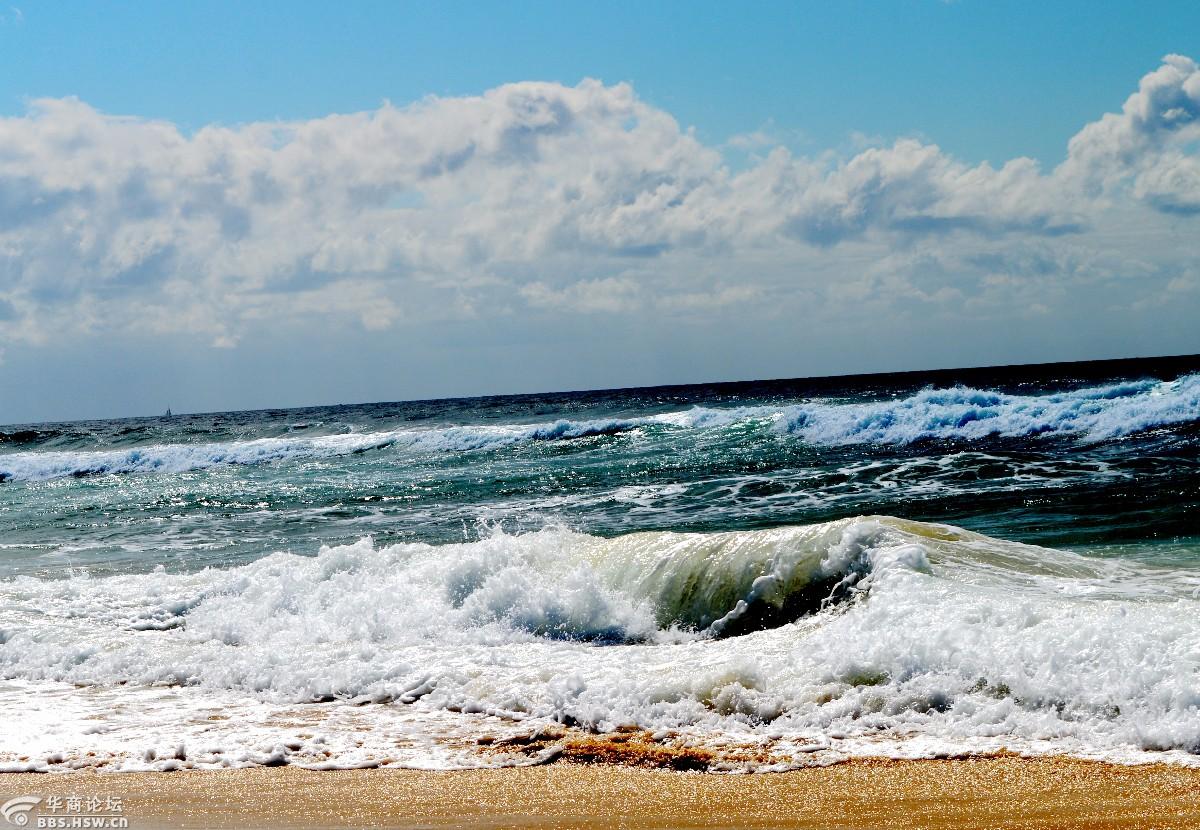 海岸冲浪者天堂australian gold coast surfers paradise卷着漩涡的浪