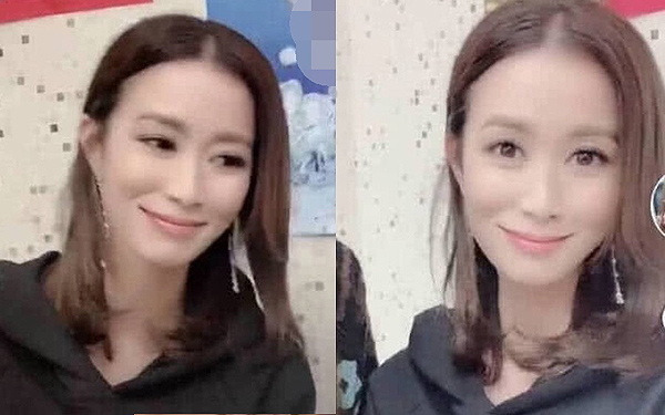 被黑科技吓到！佘诗曼合影网红 “美颜”过度成“蛇精脸”