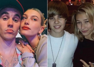 比伯晒与海莉旧合影：我老婆和我一切从此开始