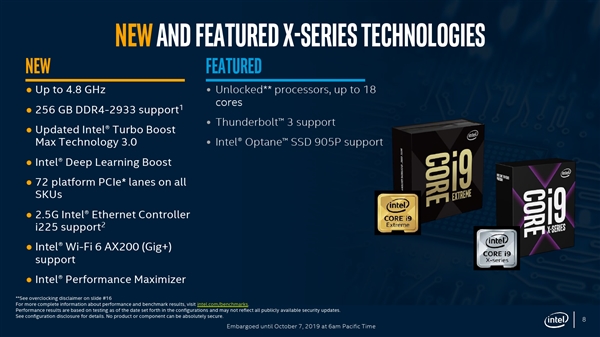 Intel正式发布新一代发烧酷睿X:AI性能提速2.2倍 价格砍半!