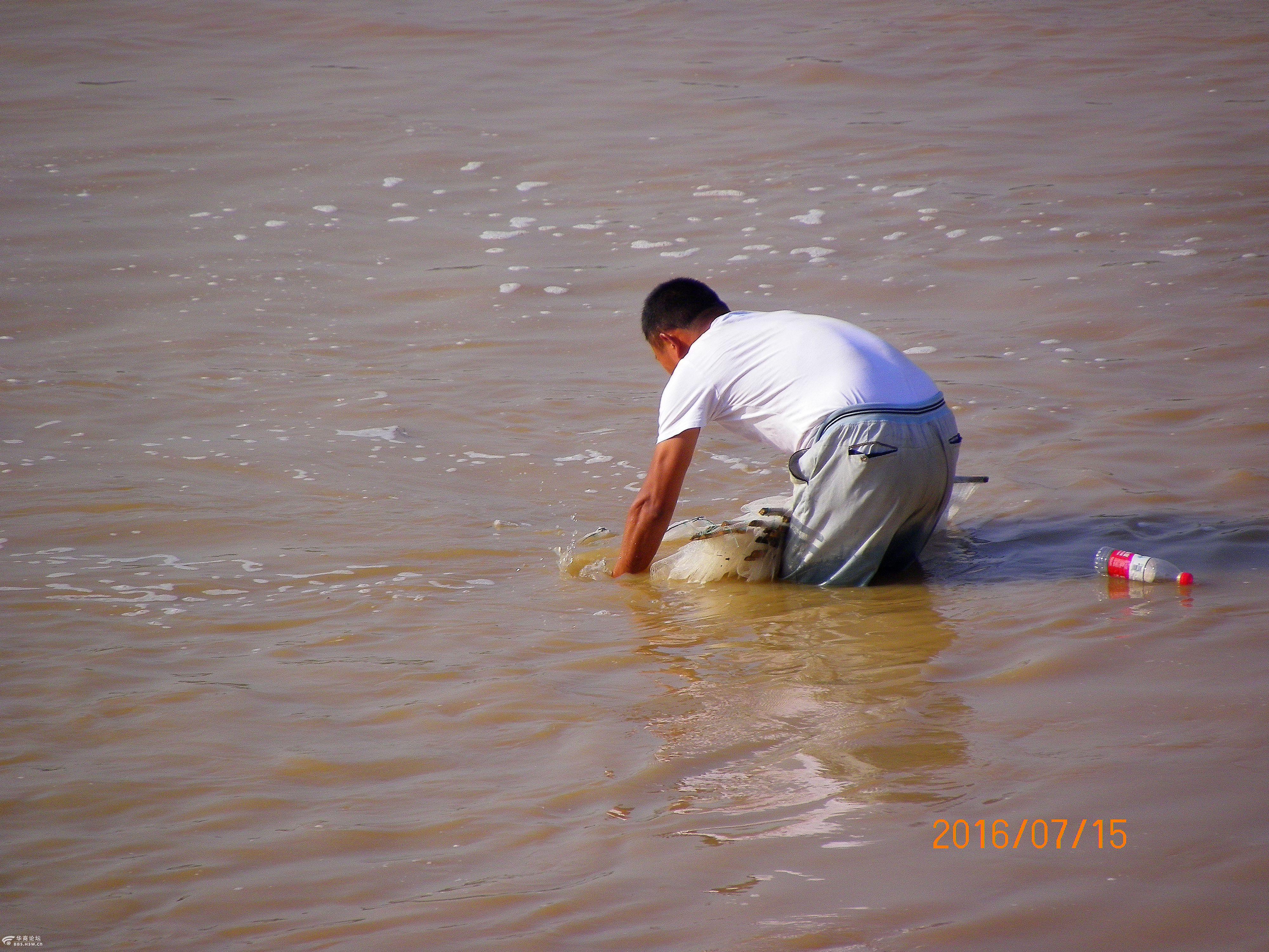 观滔滔灞河水看游泳垂钓闲
