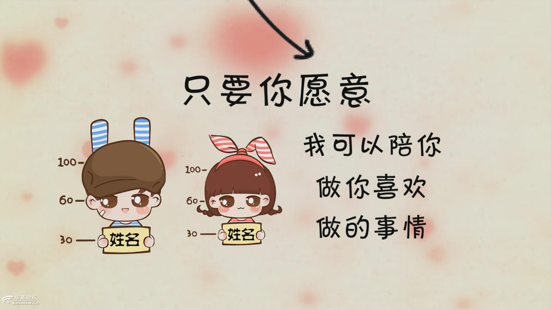 浪漫七夕情人节手绘卡通表白视频