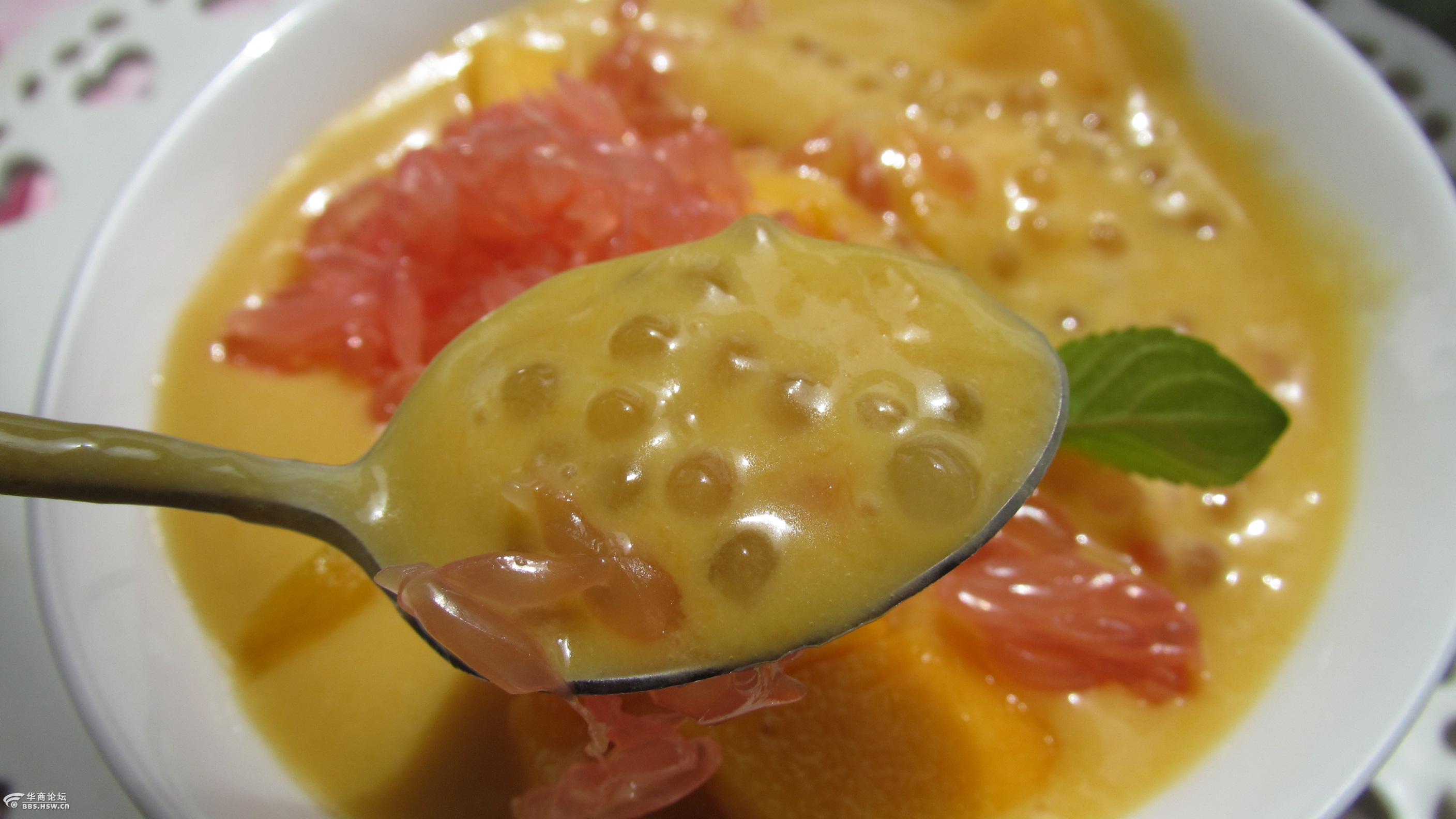 9月辣妈厨艺挑战晒港式甜品杨枝甘露