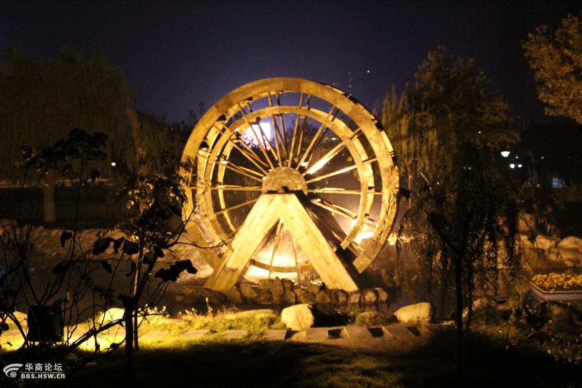 蒲城县紫荆公园夜景随拍组图