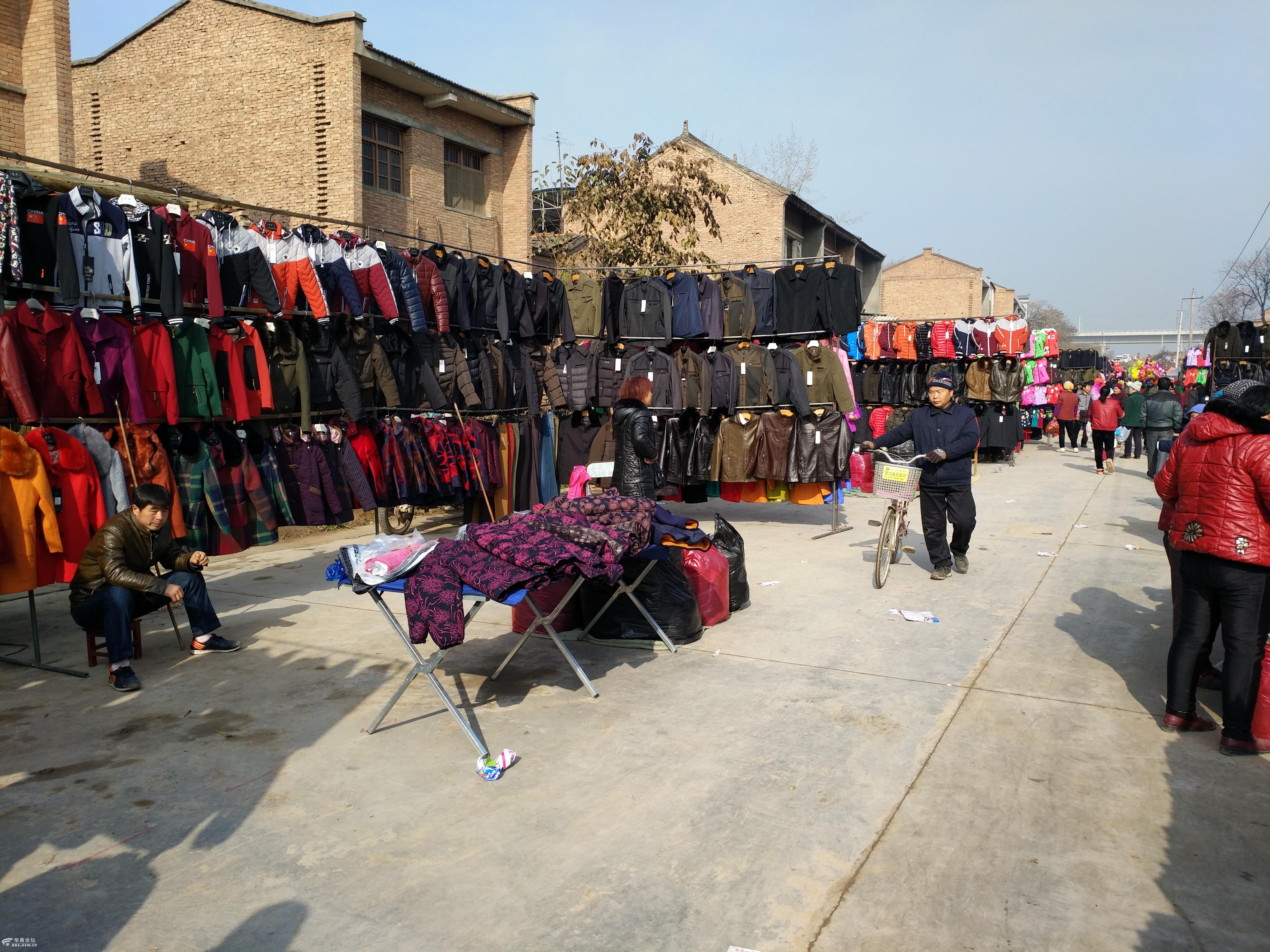 兴平桑镇老街赶集手机拍摄