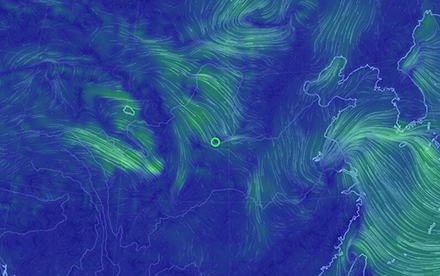 关中上空的实时气流活动