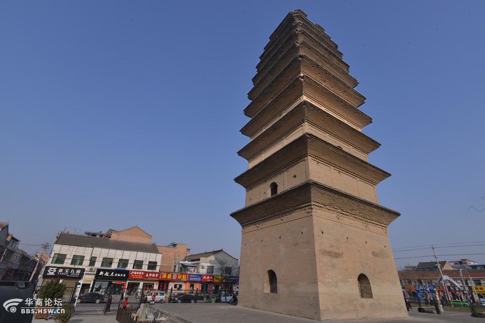 随拍周至县城唐建八云塔