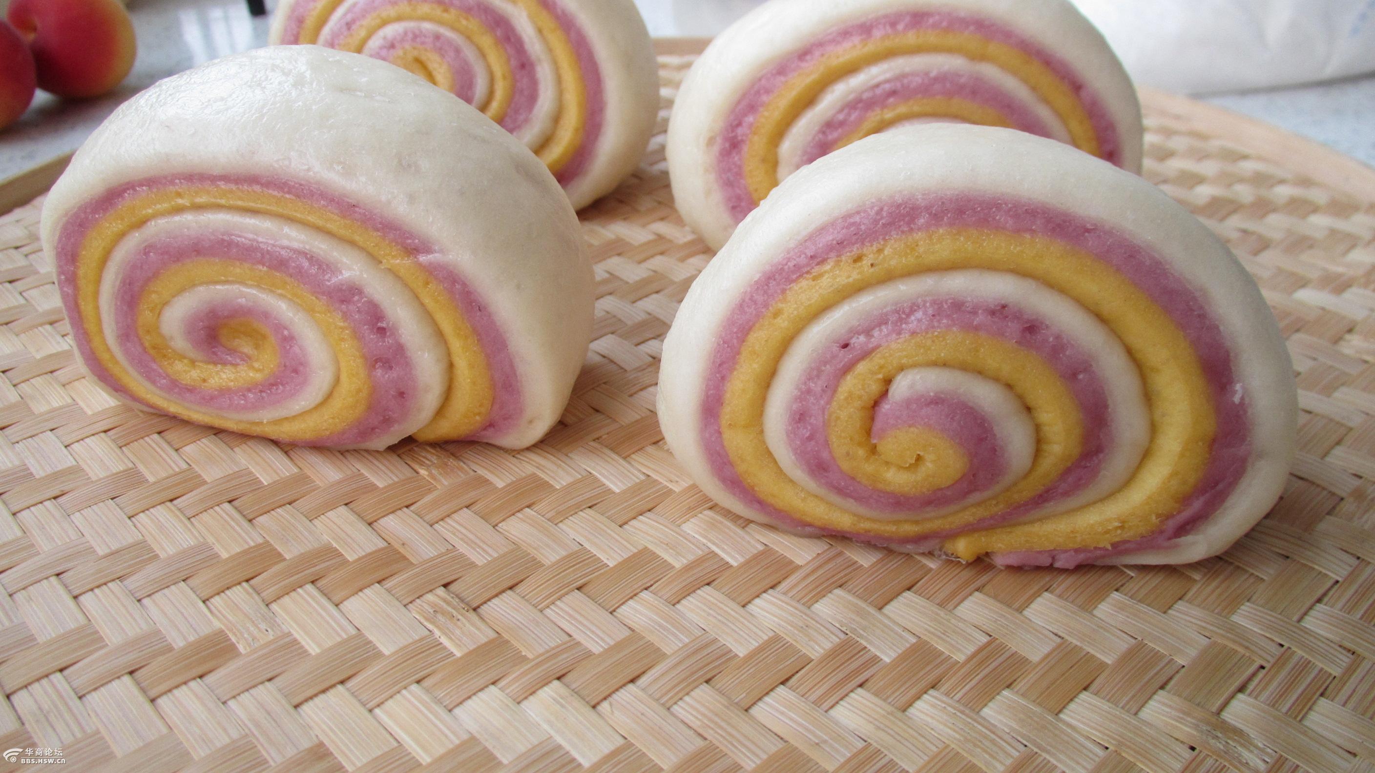 【彩色面食晒起来】三色花卷-童学会论坛-华商论坛