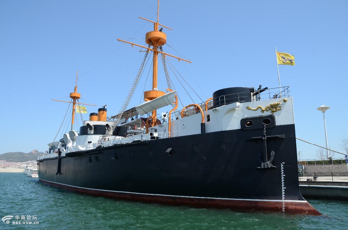 威海参观定远号战列舰