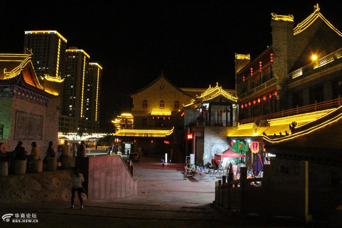 渭南老街灯火阑珊夜景星光璀璨组图