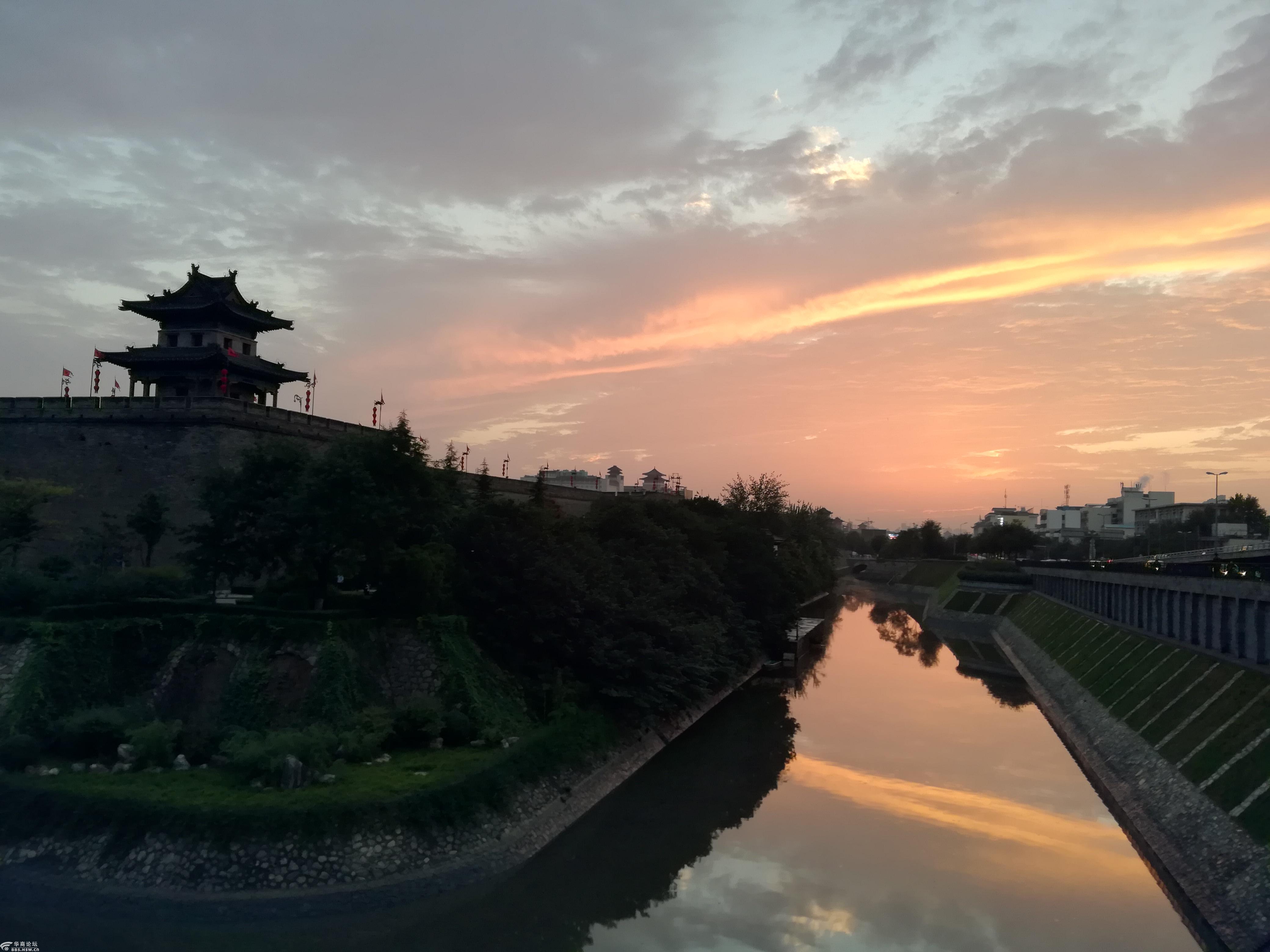西安晚霞美如画