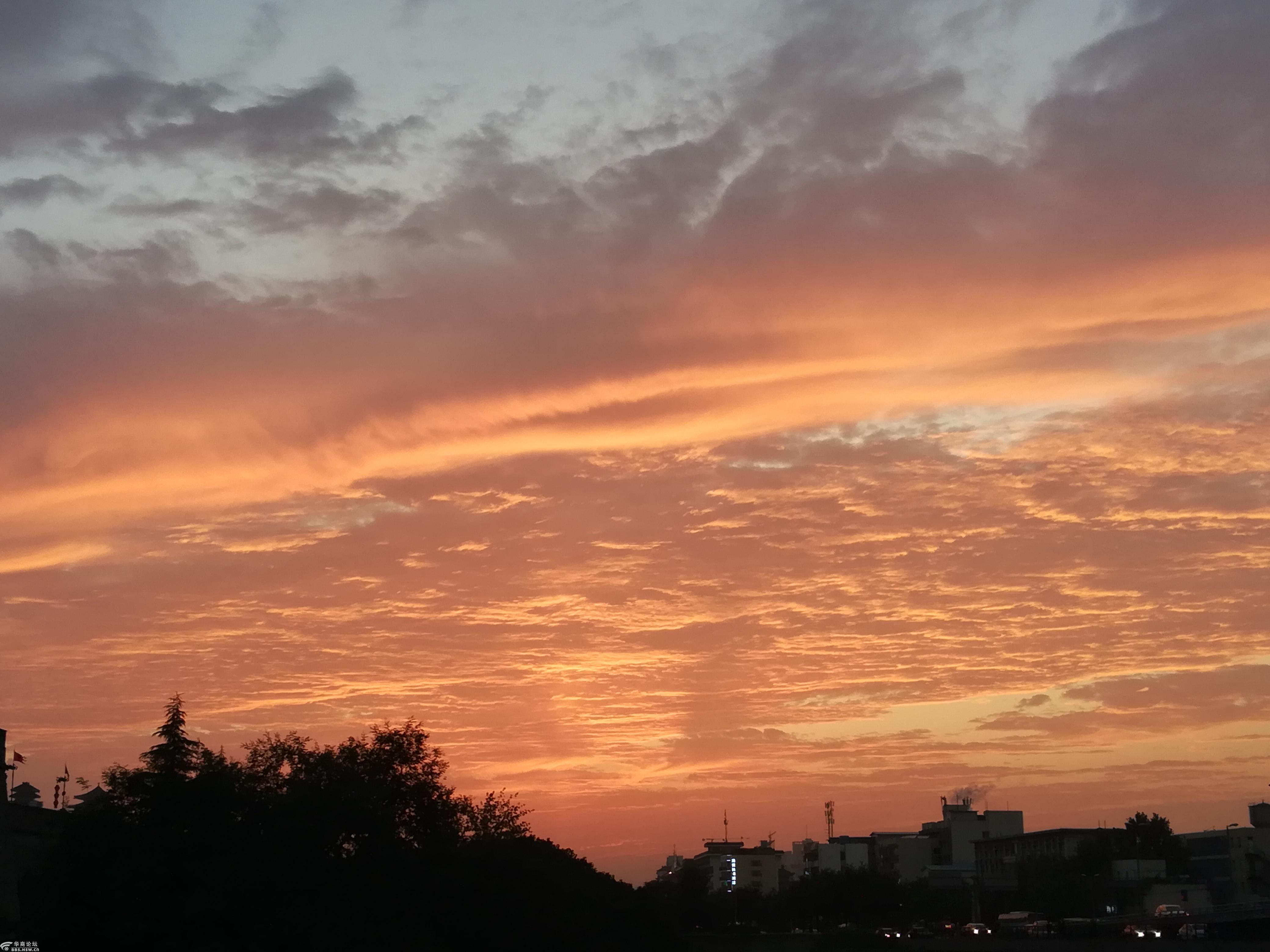 西安晚霞美如画