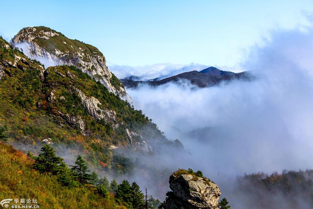 仙境般的秦岭分水岭秋景