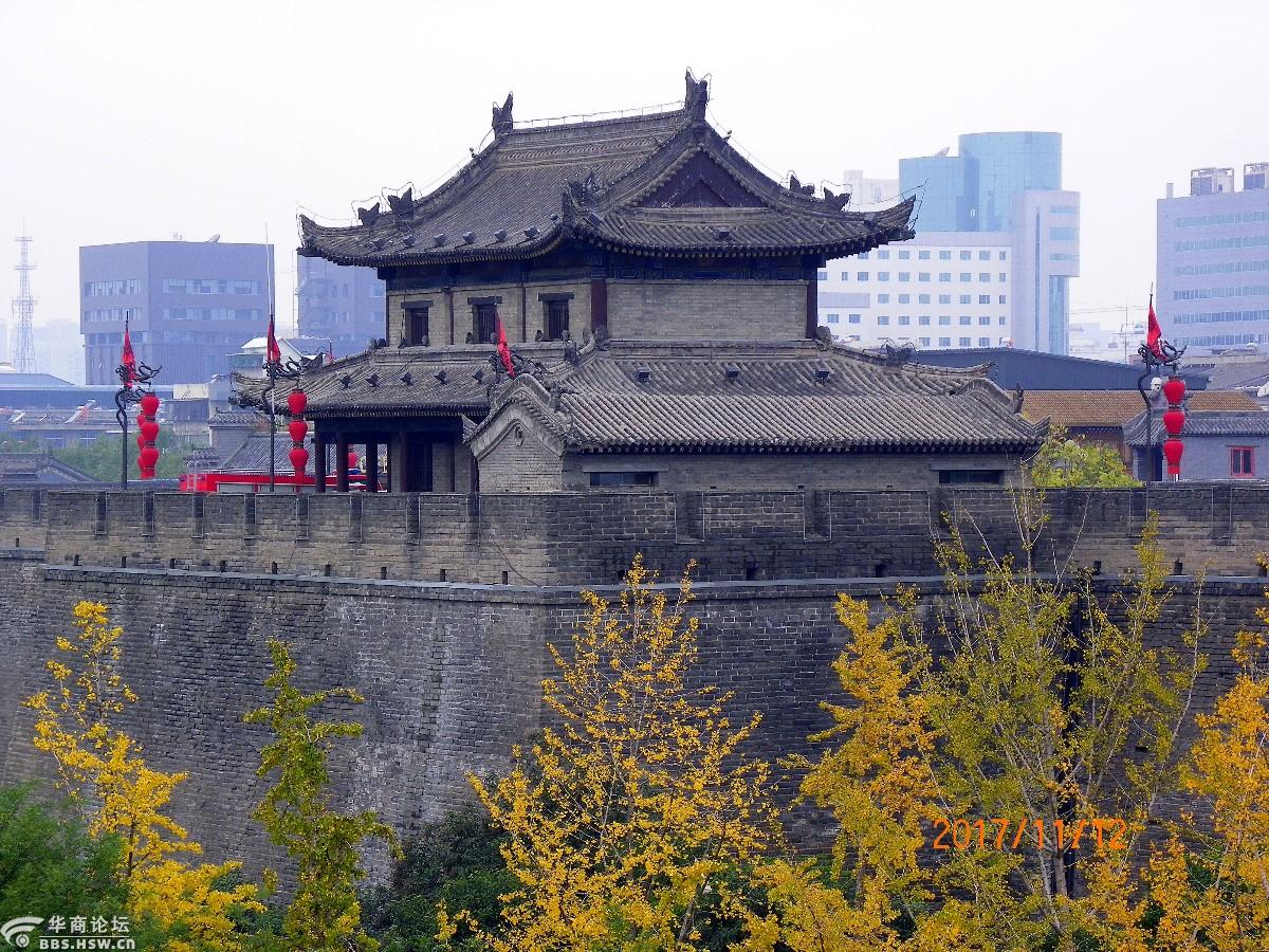 深秋西安城墙游掠影-咸阳论坛-华商论坛