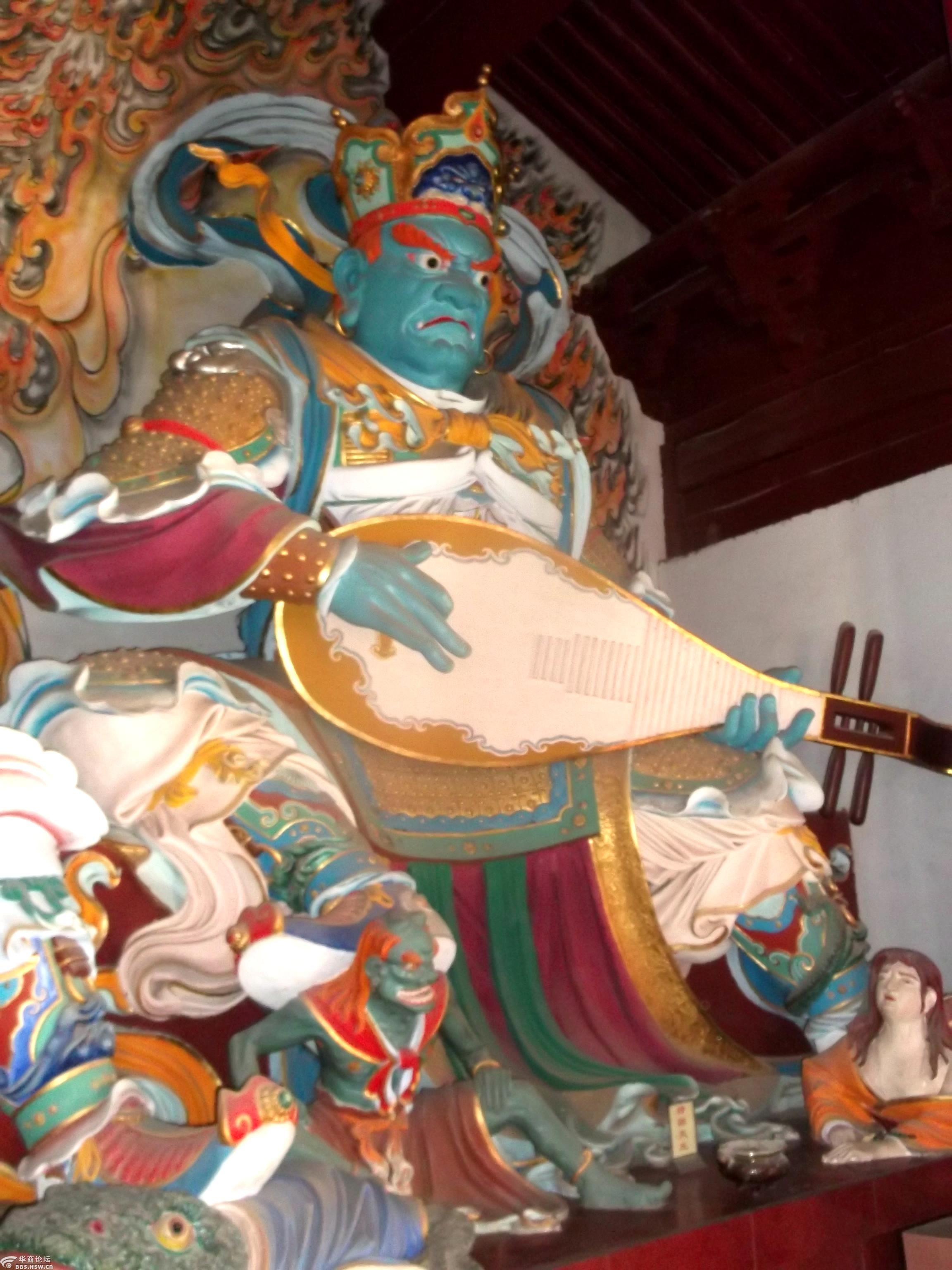 西安市终南山天子峪至相寺天王殿东方持国天王塑像.2017.11.24