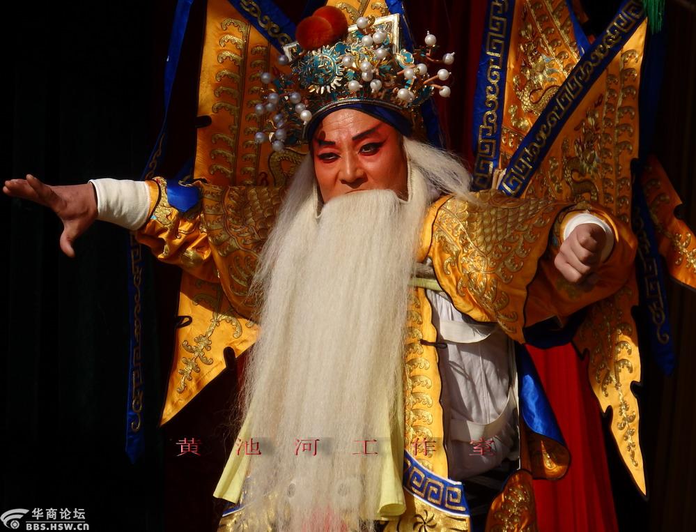 陇县人民剧团在宝鸡市金台观演出秦腔本戏《金沙滩》