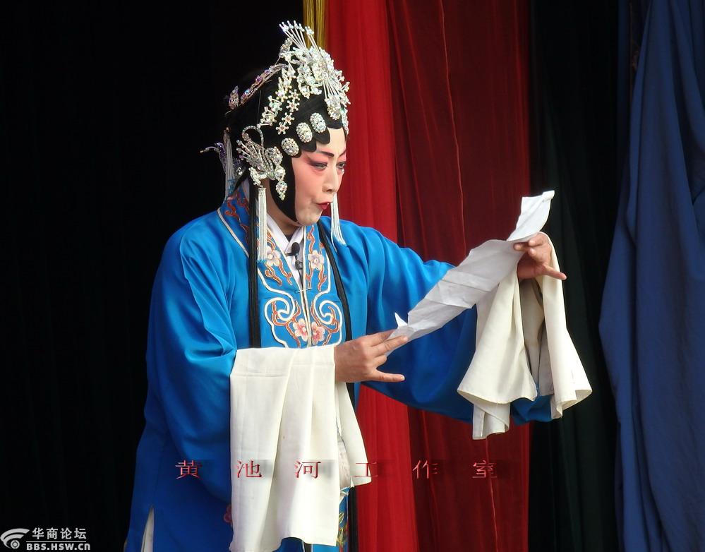 陇县人民剧团在宝鸡市金台观演出秦腔本戏下河东