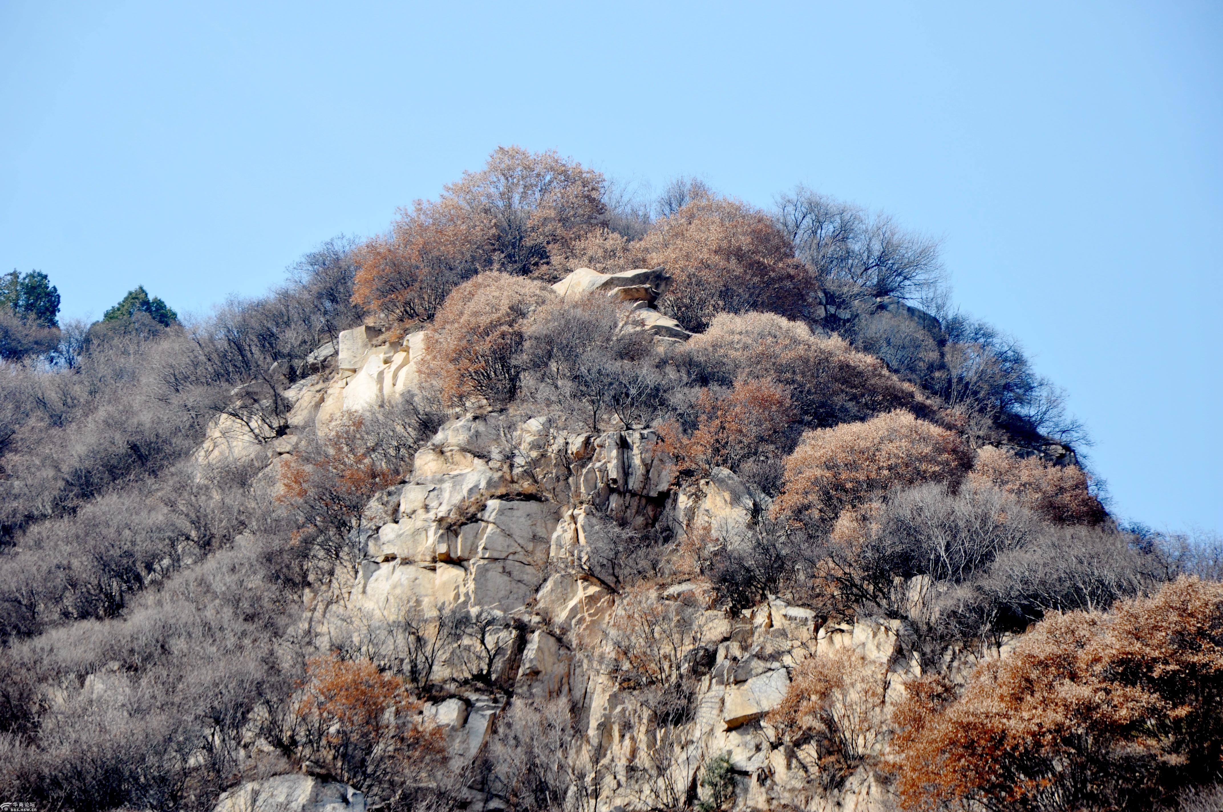 西安市终南山抱龙峪山上深居简出"鸭嘴兽"景色.2018.3.