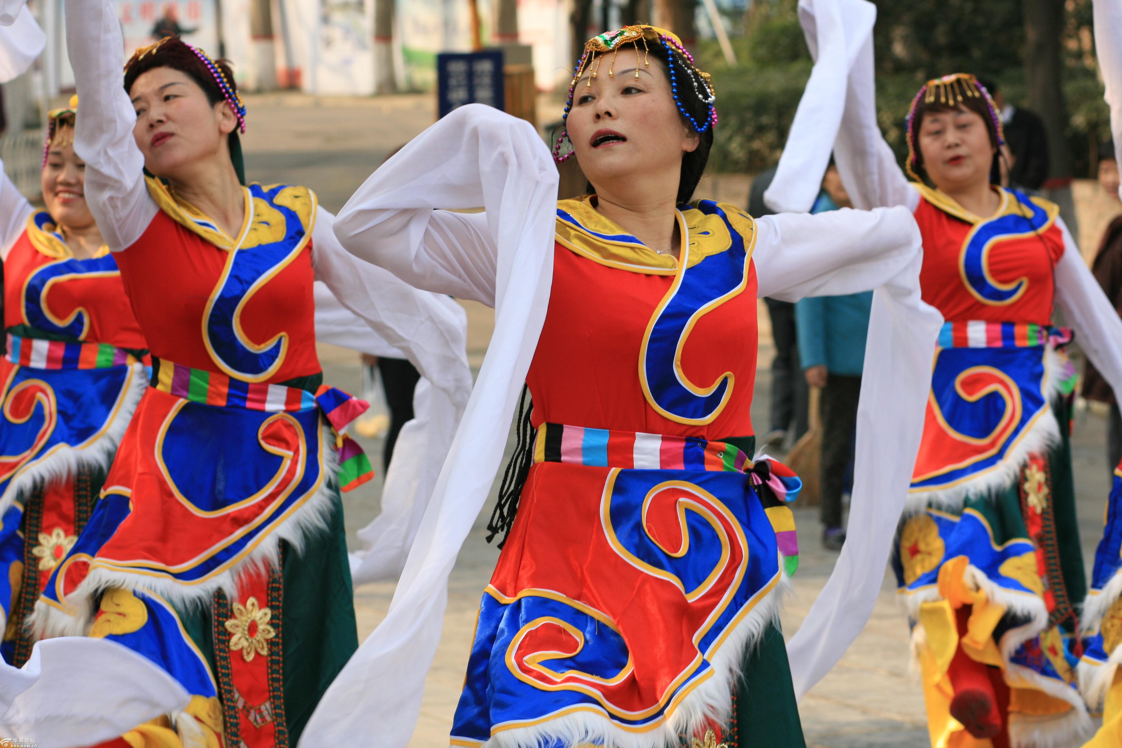 摄影日记公园里的锅庄舞