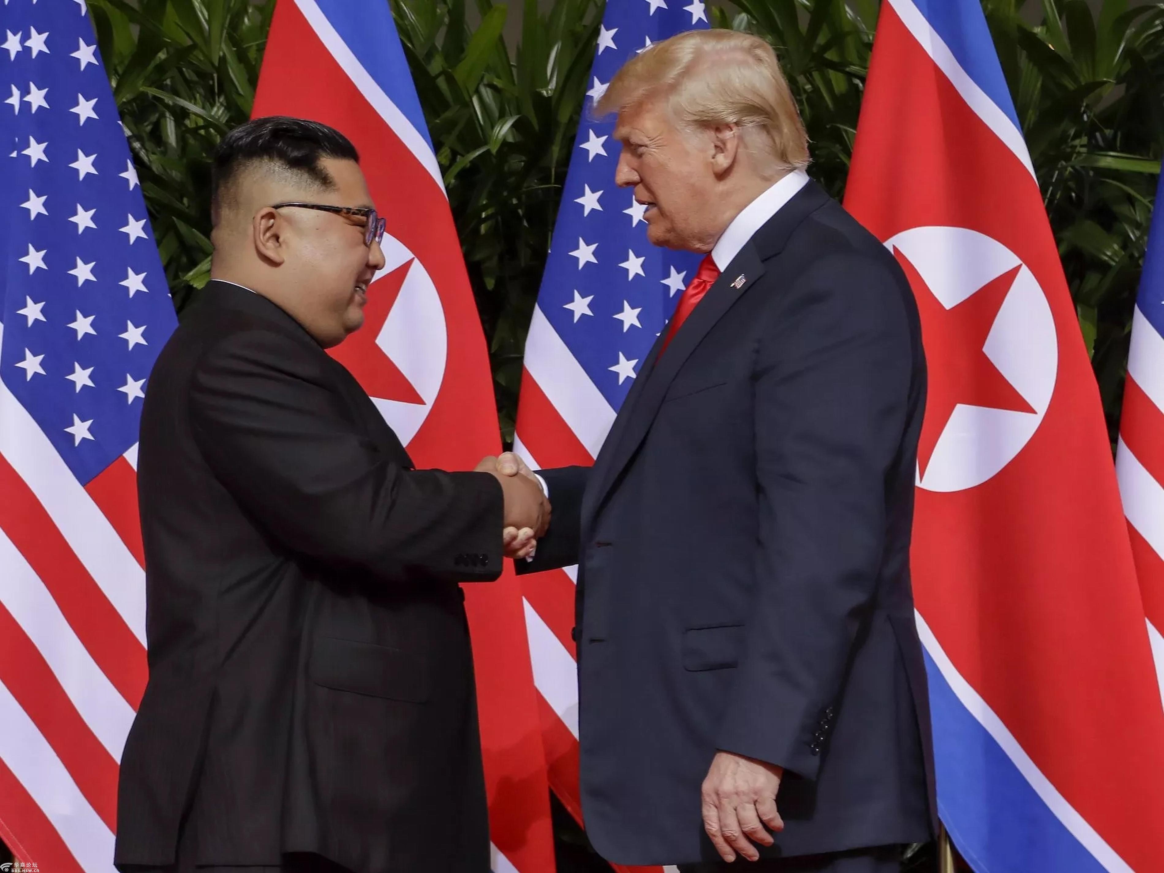 美朝首脑会晤新加坡历史一刻