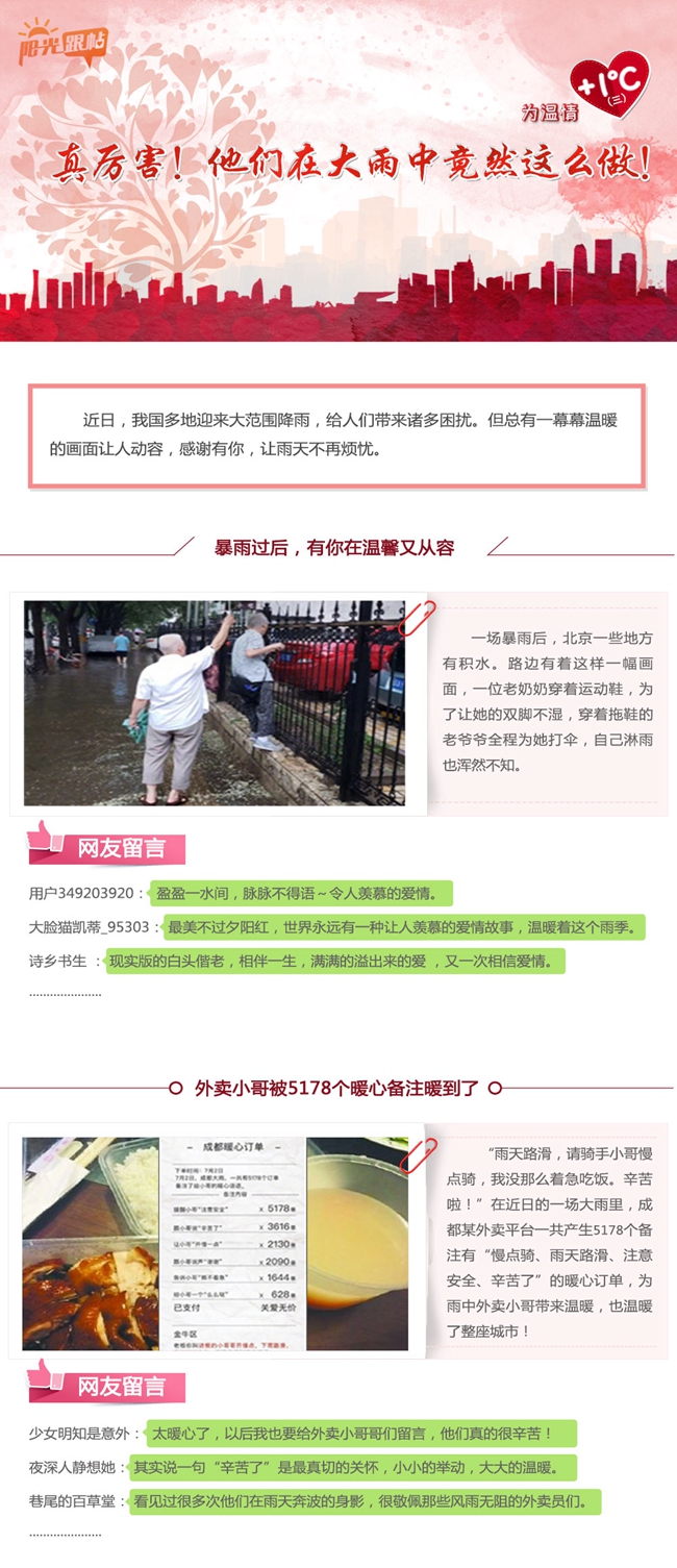 【为温情+1℃（三）】真厉害！他们在大雨中竟然这么做！
