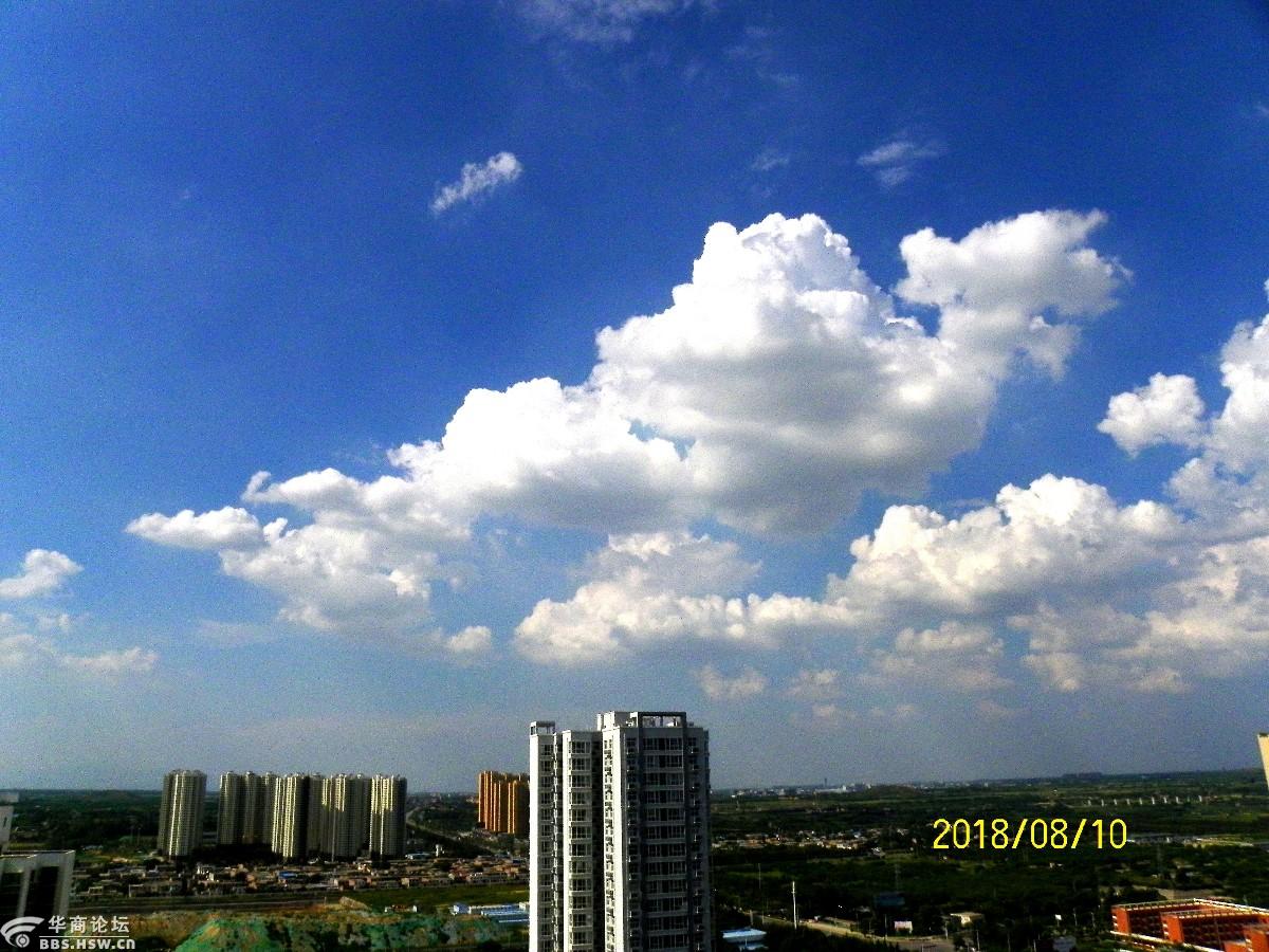 北塬上观蓝天白云-咸阳论坛-华商论坛