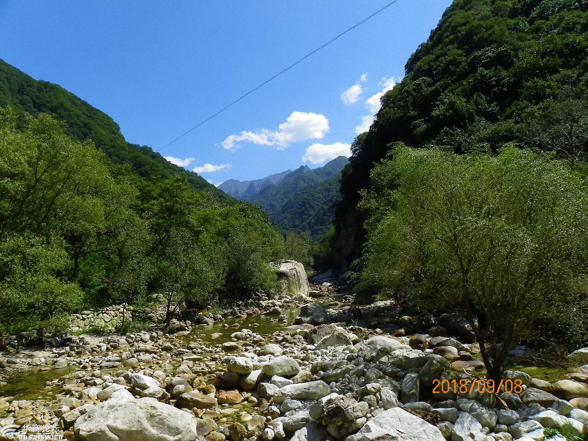 骑游秦岭石砭峪徒步推车大瓢沟