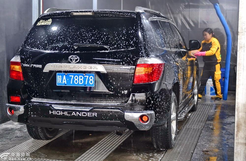 西安路边店洗车96元很便宜严建设