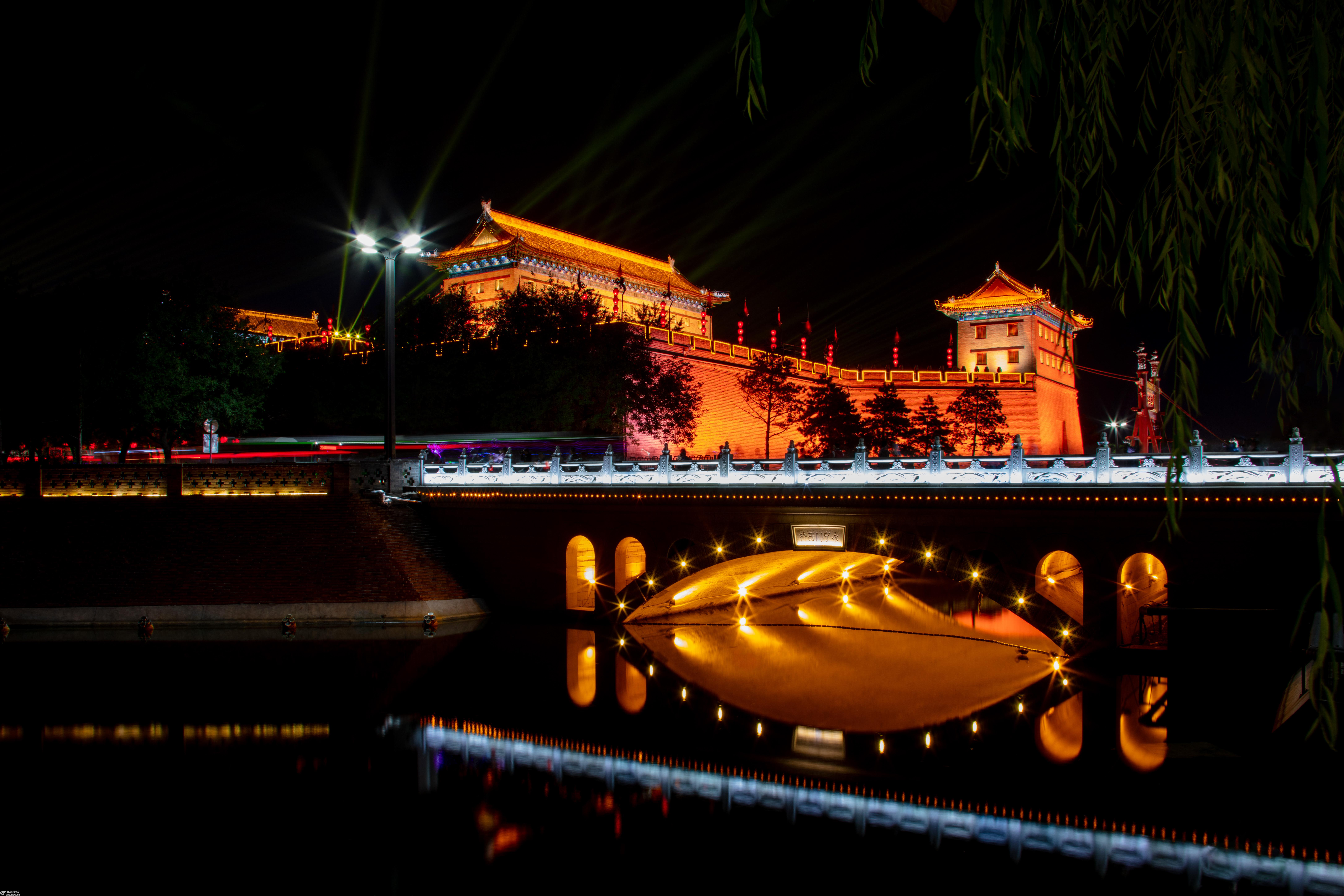 大西安的南门夜景美美的