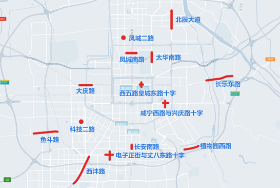 司机必看！西安交警发布雪天易堵、易结冰路段预测 