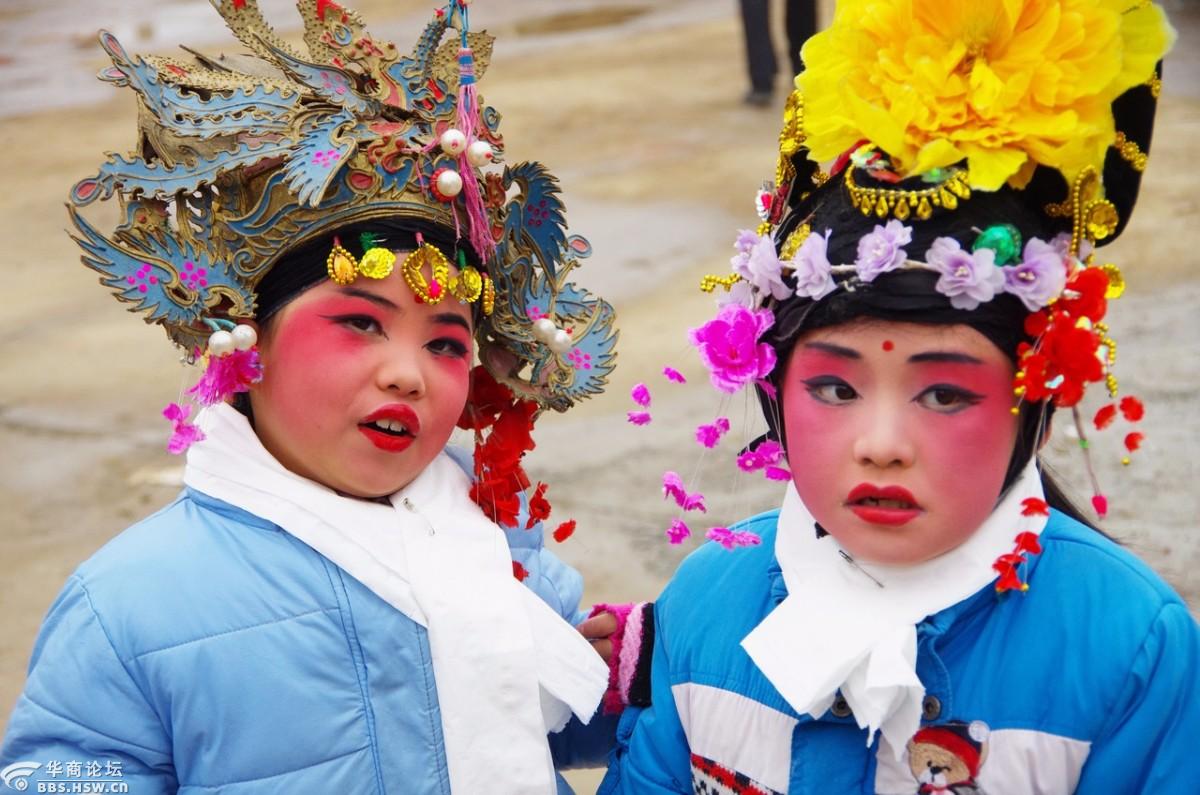 蓝田史家寨的社火娃娃