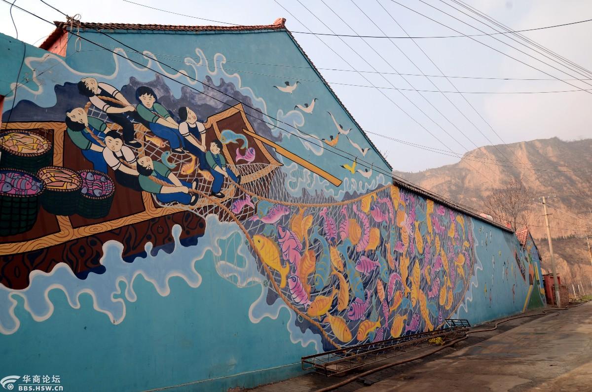 大荔多彩渔村墙壁画