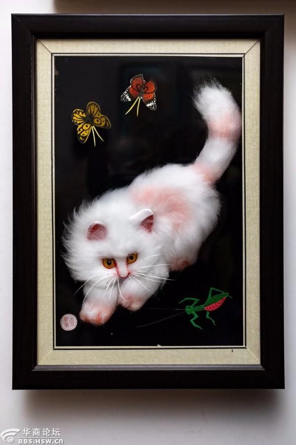 巧手张宝兰绘出中国东方立体棉絮画
