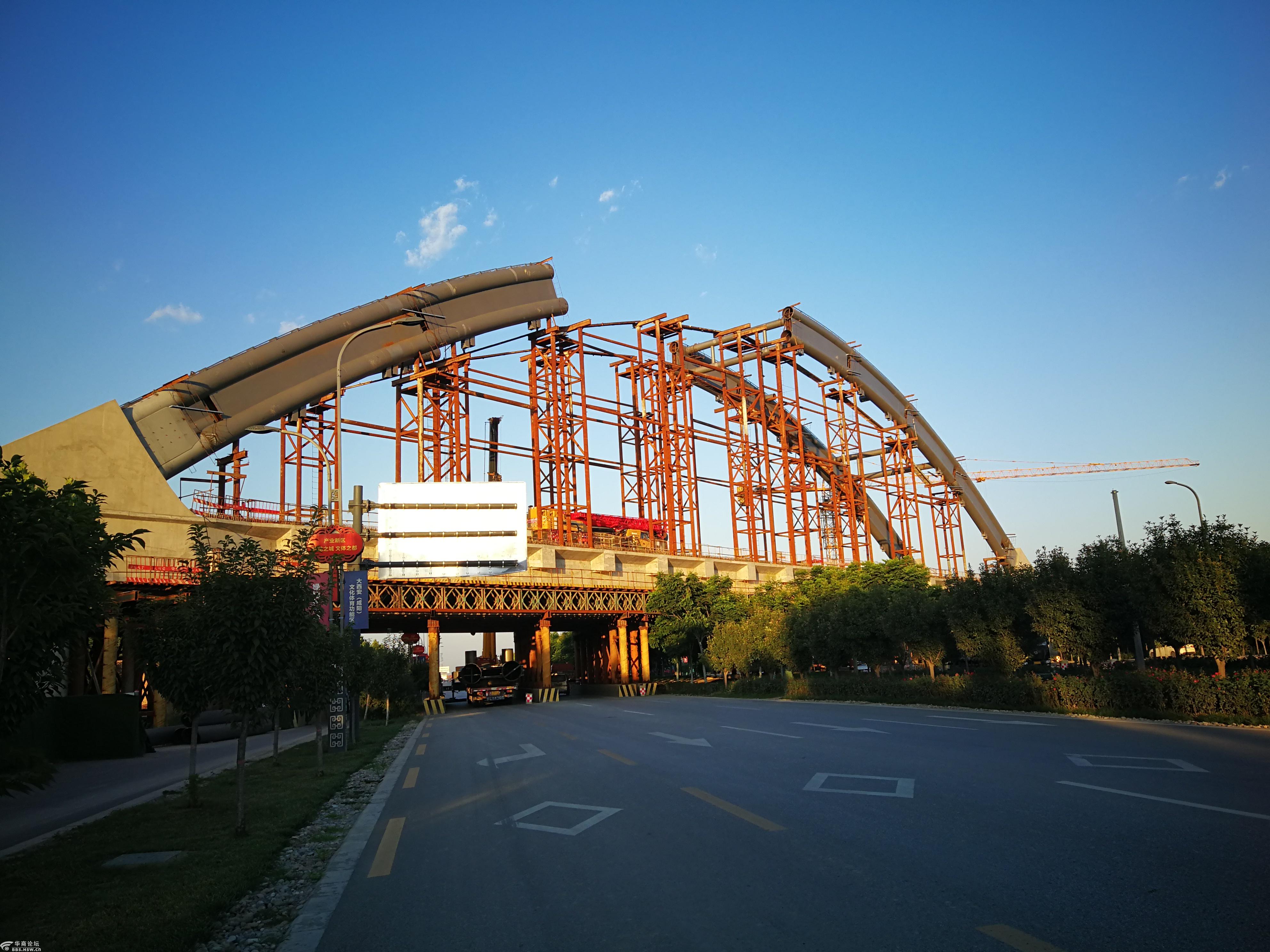 三伏天骑行银西高铁北塬新城站!-咸阳论坛-华商论坛