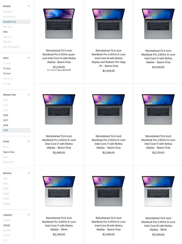 19款官翻苹果Macbook Pro上架 便宜15% 
