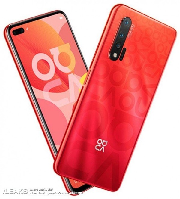 华为nova 6 5G版最新渲染图曝光（图源Slashleaks）