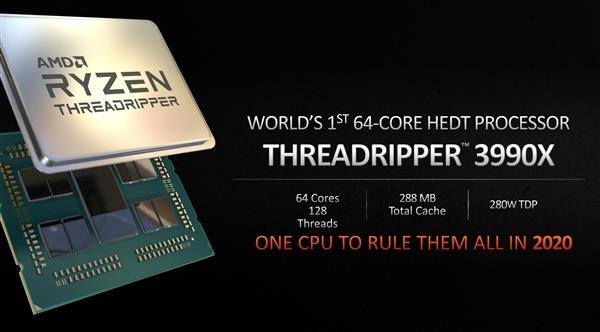 AMD营销人员发愁了：64核锐龙Threadripper 3990X找不到对手