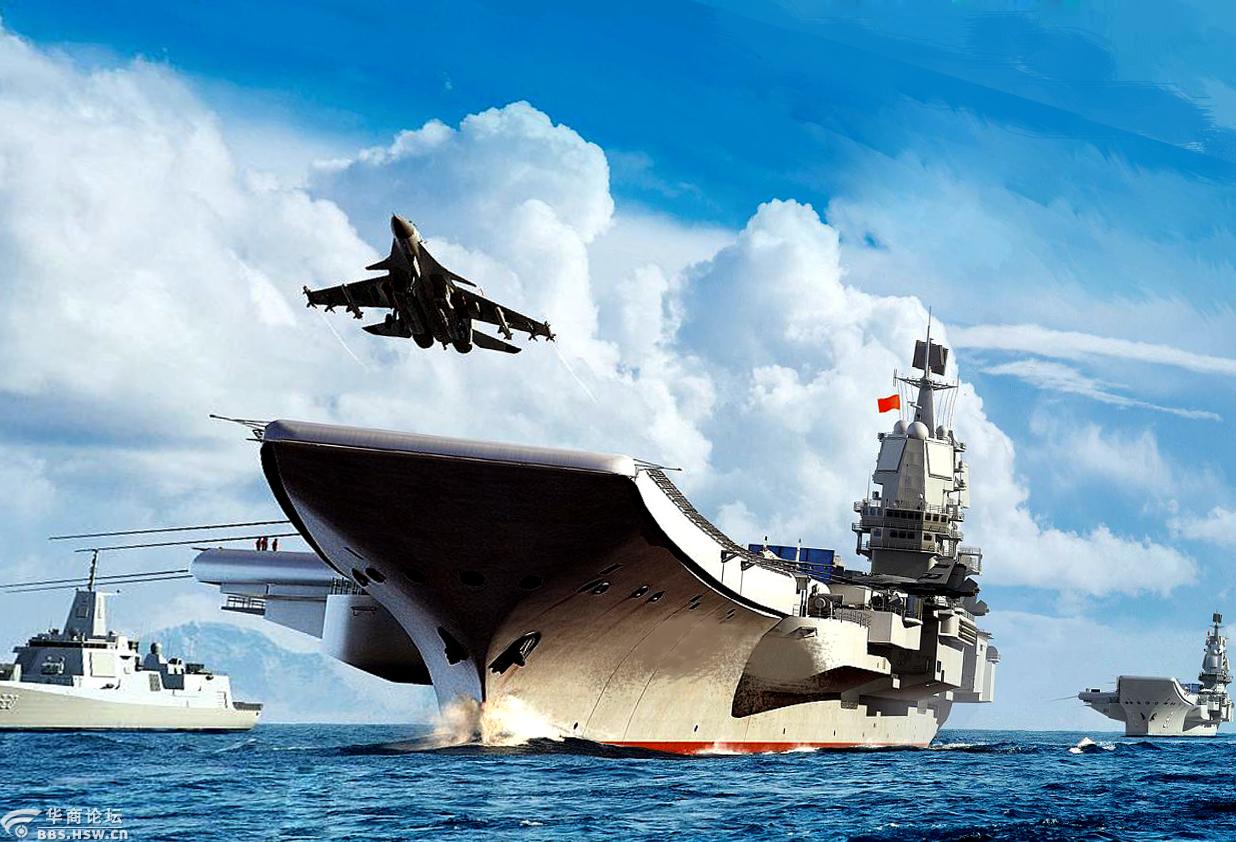 万顷碧波做"煎饼",国产航母"萌萌哒"